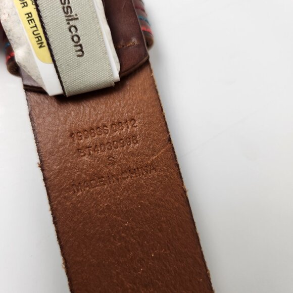 Fossil Belt Womens S Brown Southwest Embroidered Boho Western Cowgirl Rustic - Picture 6 of 10